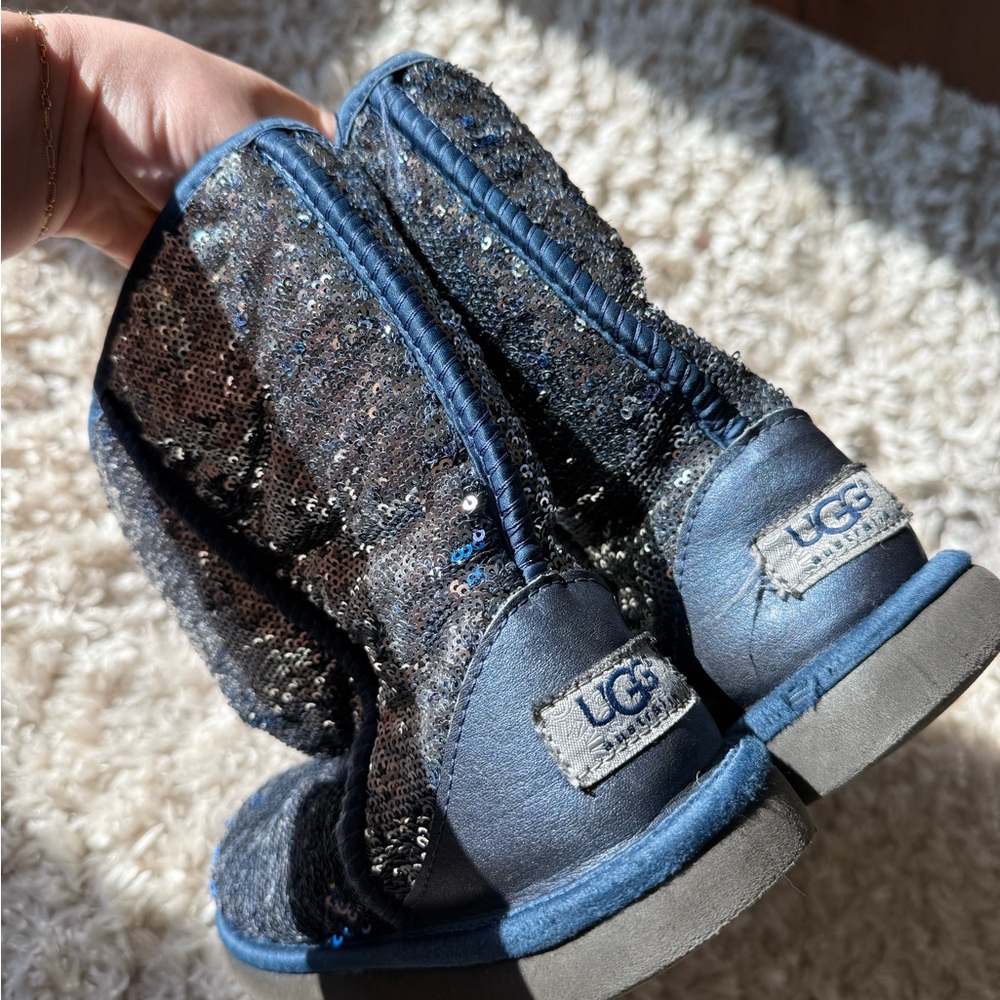 UGG Sparkling Blue Sequin Boots